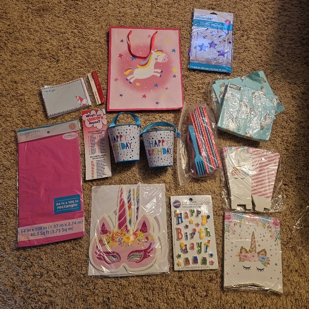 Unicorn birthday lot